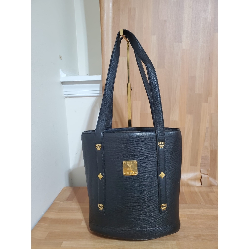MCM Small Leather Tote Bag